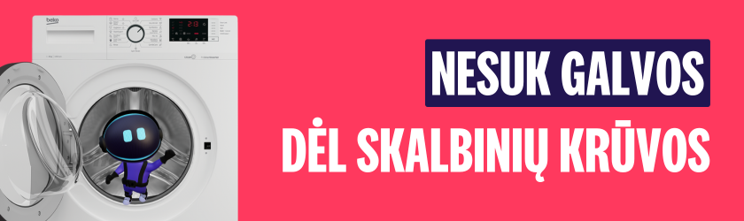 Didelės talpos skalbimo mašina – nesuk galvos dėl skalbinių krūvos