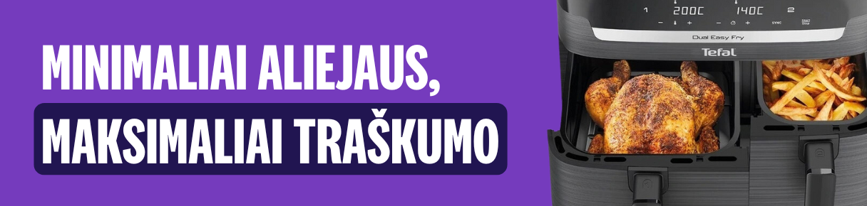 Minimaliai aliejaus, maksimaliai traškumo su Tefal karšto oro gruzdintuve