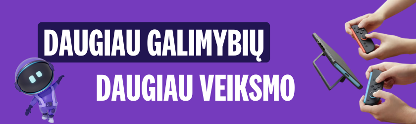 Daugiau galimybių, daugiau veiksmo – Nintendo Switch 2 funkcijos ir valdikliai naudojimo metu.