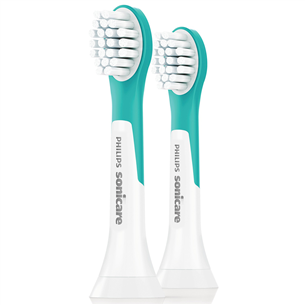 Philips Sonicare For Kids MINI, 2 шт., белый/зеленый - Насадки для зубной щетки HX6032/33