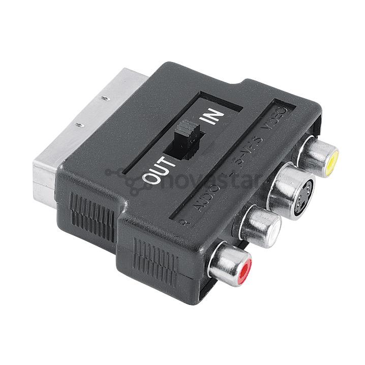 Perėjimas Hama SCART - 3xRCA/S-video