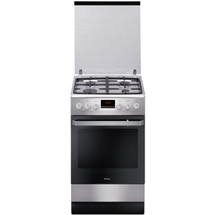 Hansa, 66 L, inox - Freestanding Gas Cooker with Electric Oven