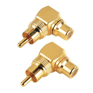 Adapteris Hama RCA (male) - RCA (female) RCA 90°