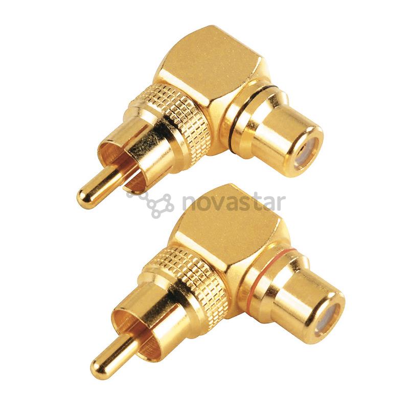 Adapteris Hama RCA (male) - RCA (female) RCA 90°
