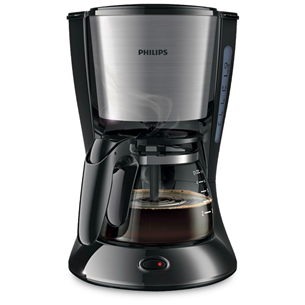 Philips Daily Collection, water tank 0.6 L, black/silver - Coffee Maker