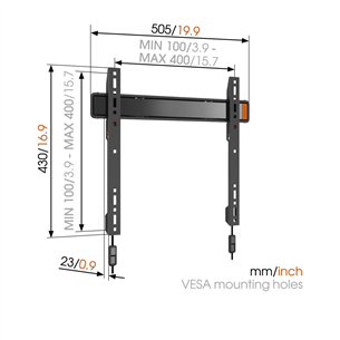 Sieninis laikiklis Vogels W50070 32-55" televizoriams