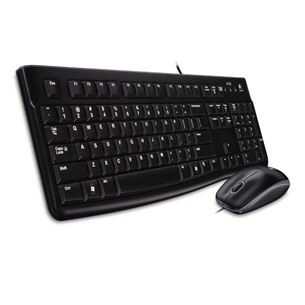 Klaviatūra ir pelė Logitech MK120 ENG, Laidinės