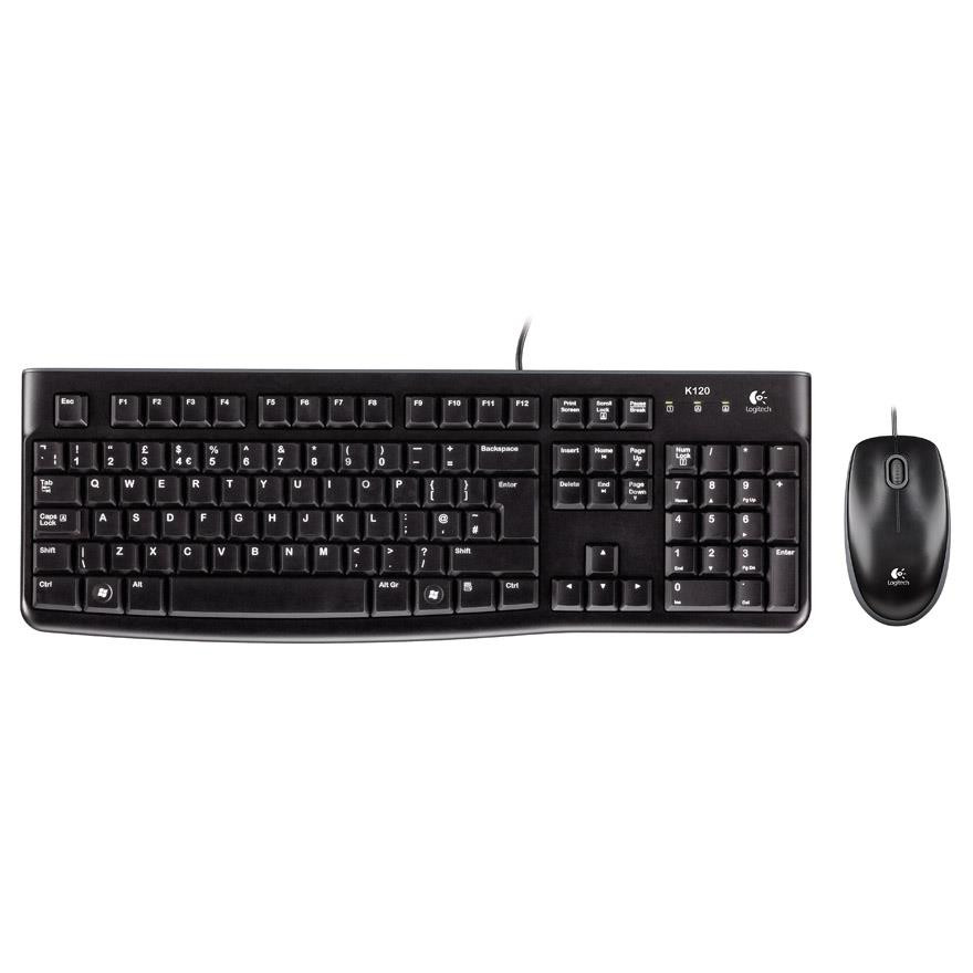 Klaviatūra ir pelė Logitech MK120 ENG, Laidinės
