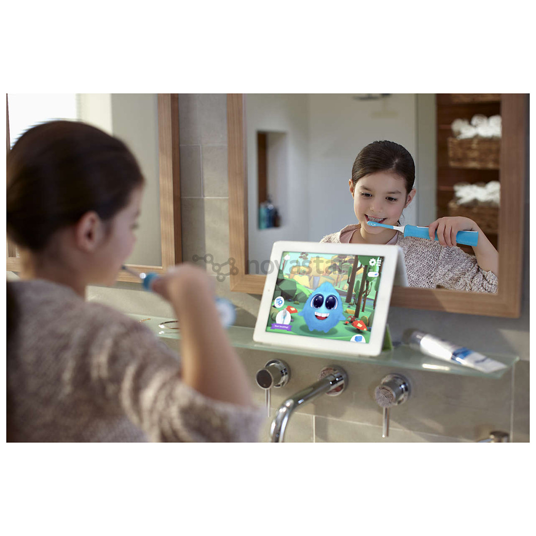 Philips Sonicare For Kids Bluetooth, mėlynas/baltas - Elektrinis dantų šepetėlis