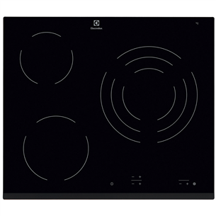 Electrolux, width 59 cm, frameless, black - Built-in Ceramic Hob