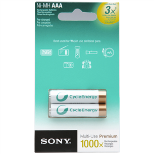 Įkraunami elementai Sony AA, 800mAh, 2vnt