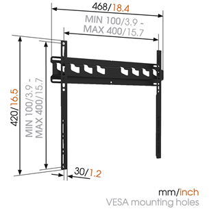 Sieninis laikiklis Vogels MA3000 32-55" televizoriams