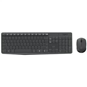 Logitech MK235, US, черный - Беспроводная клавиатура + мышь