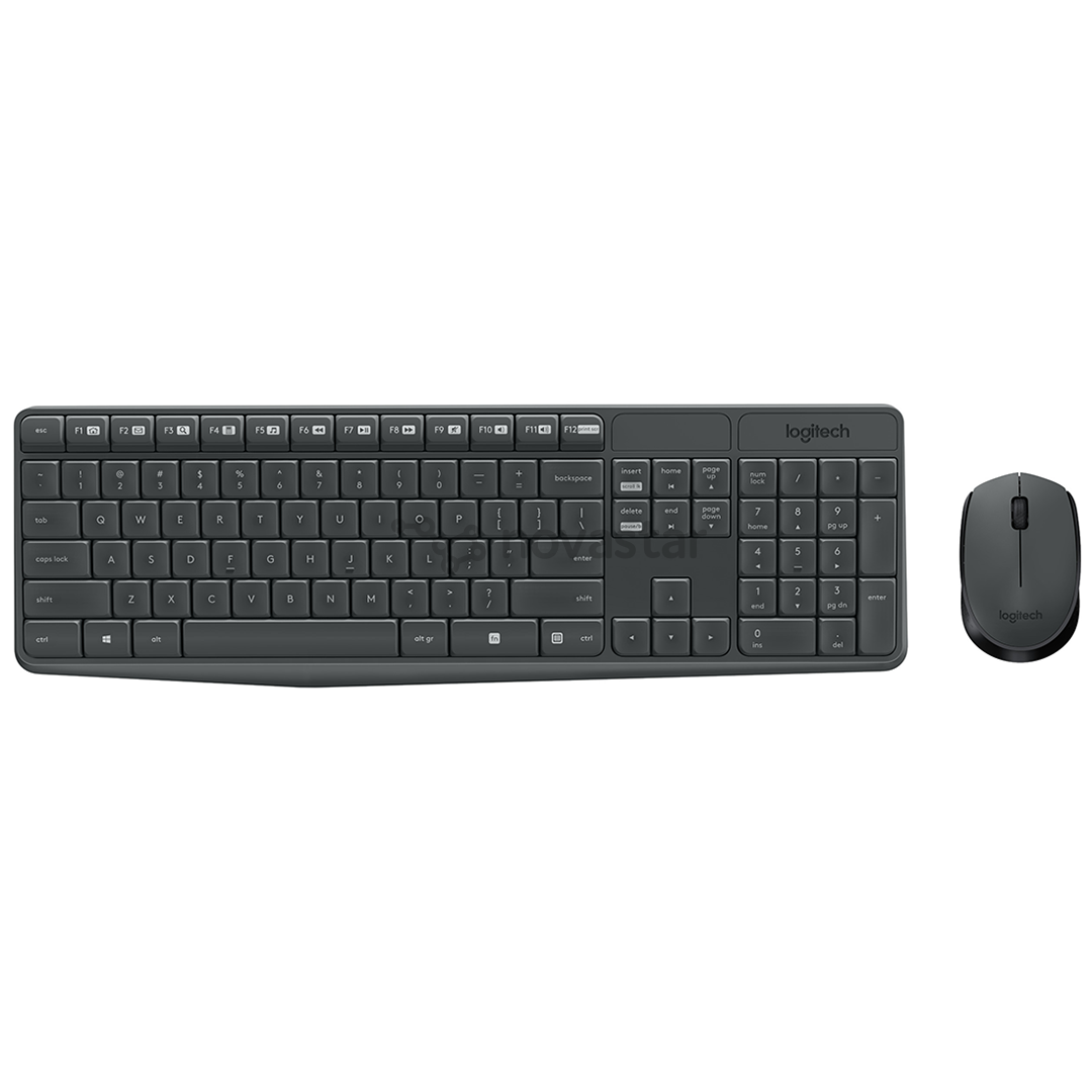 Klaviatūra ir pelė Logitech MK235, RUS, Belaidės