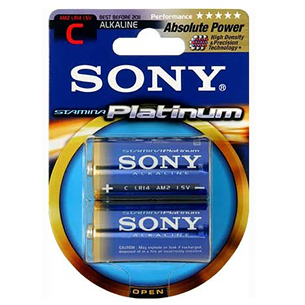 Батарейки C/LR14 Stamina Platinum, Sony / 2 шт AM2PTB2D