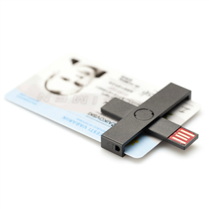 ID kortelių skaitytuvas+ID Smart USB, Juodas