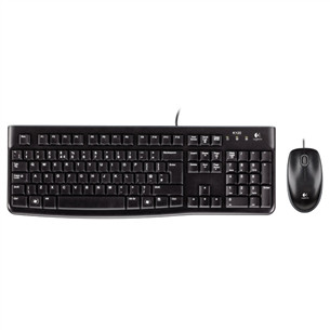 Klaviatūra ir pelė Logitech MK120 ENG, Laidinės