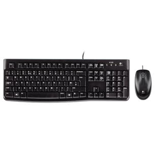 Klaviatūra ir pelė Logitech MK120 ENG, Laidinės