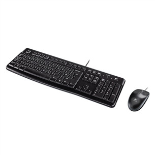 Klaviatūra ir pelė Logitech MK120 ENG, Laidinės