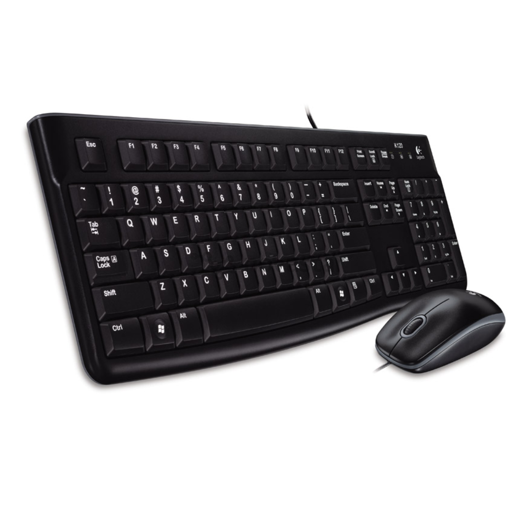 Klaviatūra ir pelė Logitech MK120 ENG, Laidinės
