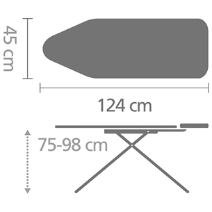 Brabantia, C, 124x45 cm - Ironing table