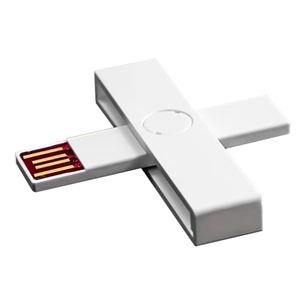 ID kortelių skaitytuvas+ID Smart USB, Baltas