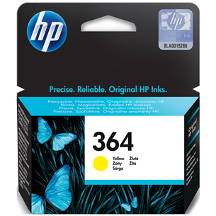 Rašalo kasetės HP 364, Geltona CB320EE#301