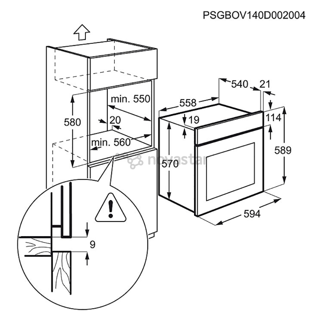 Orkaitė Electrolux EZB3410AOW