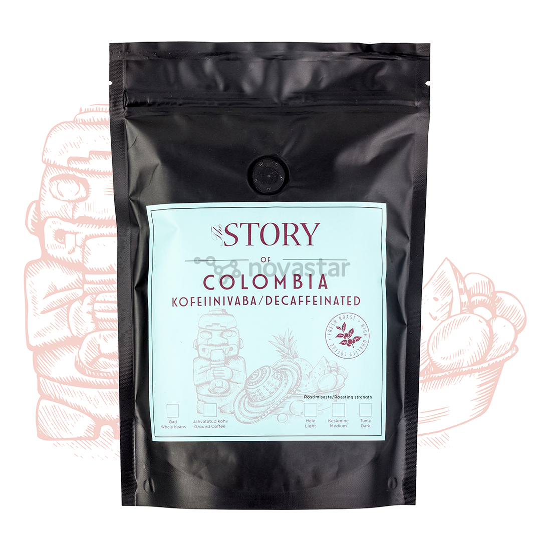 Kavos pupelės The Story Colombia Decaf, 250g