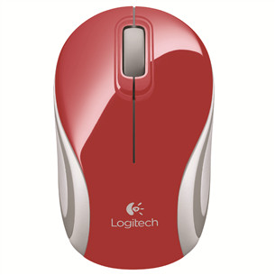 Pelė Logitech M187, Belaidė, Raudona