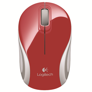 Pelė Logitech M187, Belaidė, Raudona