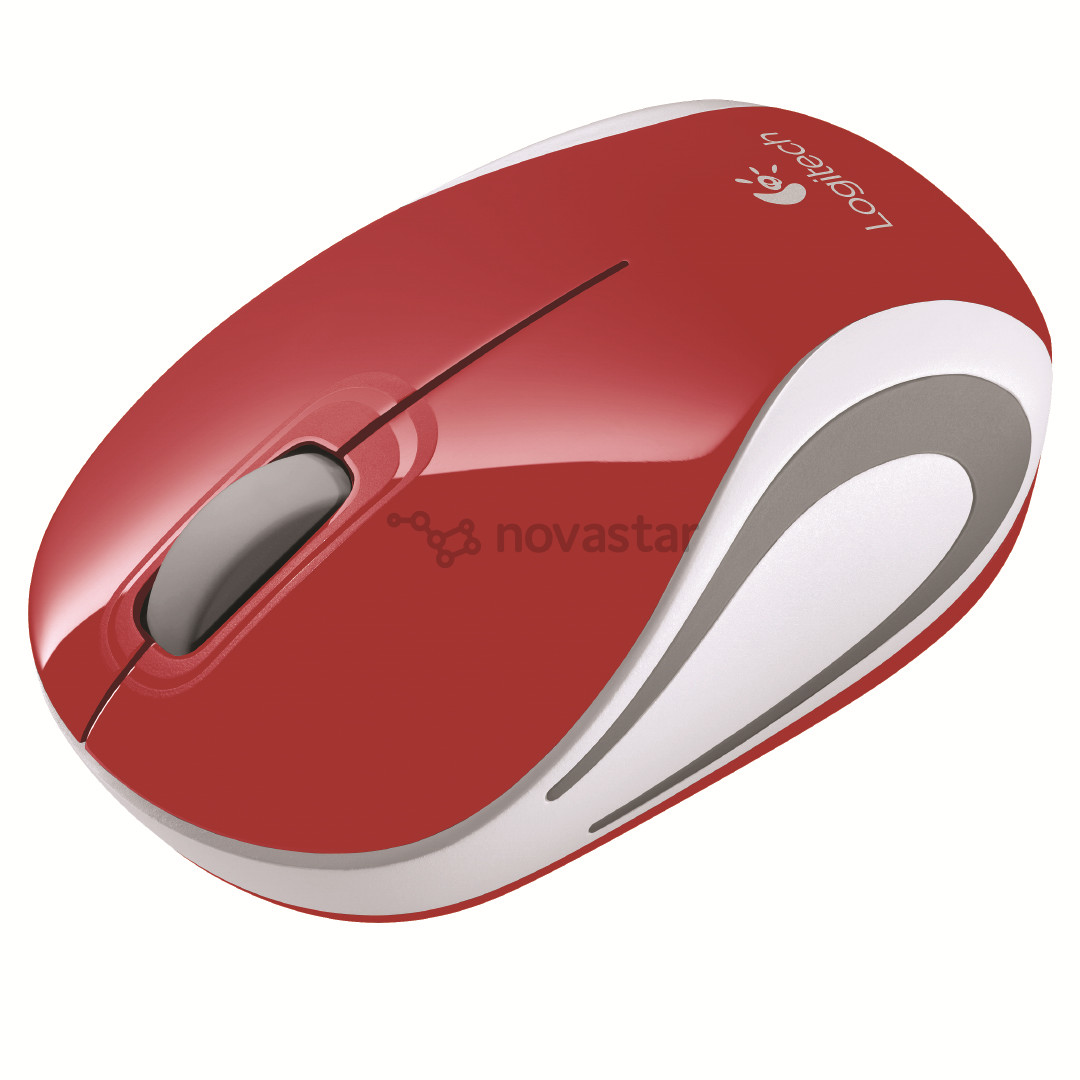 Pelė Logitech M187, Belaidė, Raudona