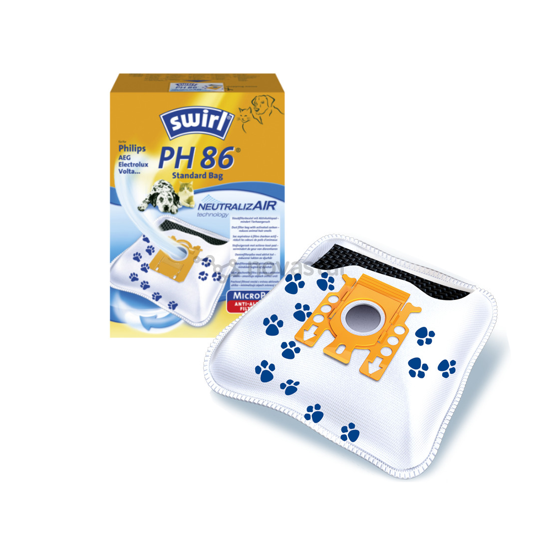 Swirl PH 86 S-bag, 4 vnt. - Dulkių maišeliai