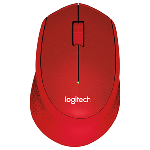 Pelė Logitech M330 Silent Plus, Belaidė, Raudona