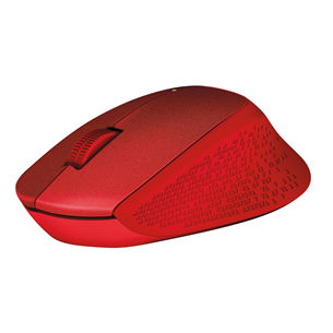 Pelė Logitech M330 Silent Plus, Belaidė, Raudona