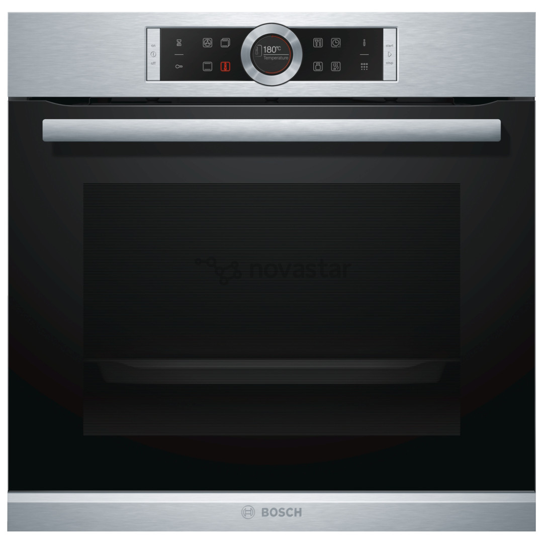 Bosch Serie 8, пиролитическая + паровая очистка, 71 л, нерж. сталь - Интегрируемый духовой шкаф