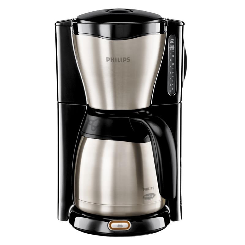 Philips, water tank 1.2 L, black/inox - Coffee maker