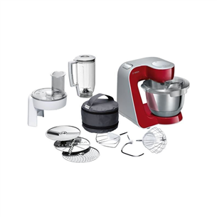 Bosch MUM5 CreationLine, 3.9 L/1.25 L, 1000 W, red/grey - Food processor MUM58720