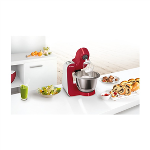 Bosch MUM5 CreationLine, 3.9 L/1.25 L, 1000 W, red/grey - Food processor