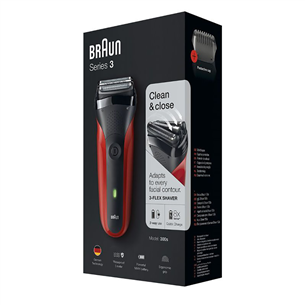 Braun Series 3, black/red - Shaver