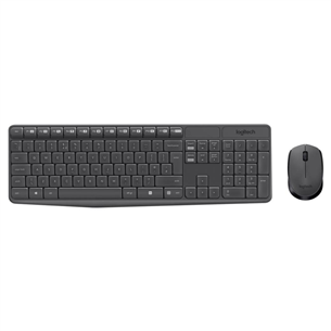 Logitech MK235, SWE, черный - Беспроводная клавиатура + мышь