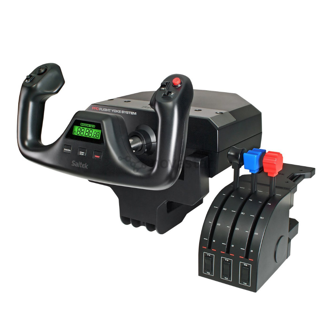 Штурвал с блоком рычагов для авиасимуляторов Logitech Saitek Pro Flight