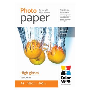 Foto popierius ColorWay A4, 200 g/m², 100 sheets, glossy