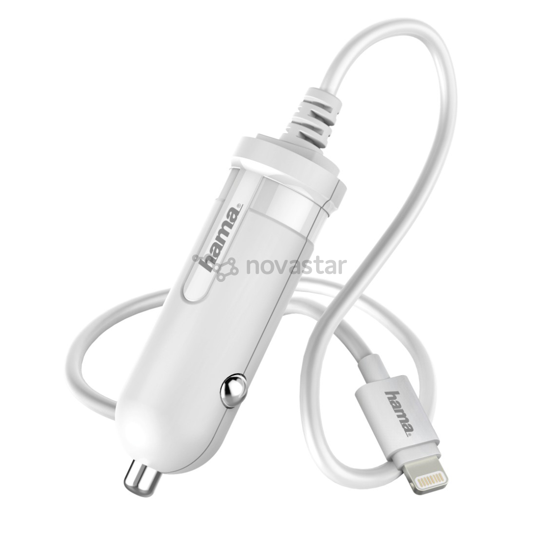 Automobilinis įkroviklis Hama Lightning iPod/iPhone, Baltas