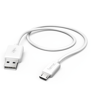 Laidas Hama USB - Micro USB, 1.4m, Baltas