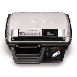 Tefal Supergrill, 2000 Вт, черный/нерж. сталь - Электрический гриль GC451B12