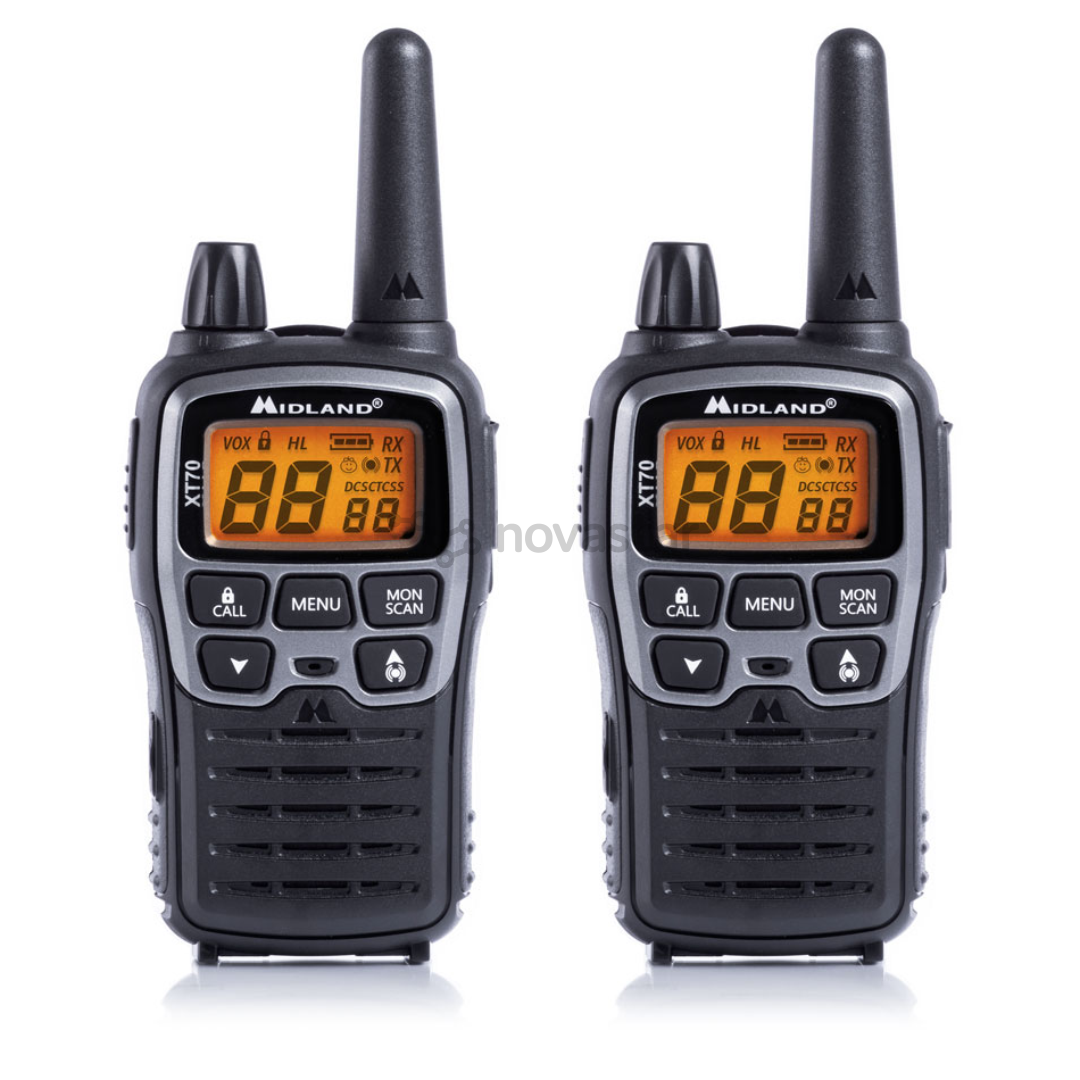 Radio stotelės Midland XT70 su laisvų rankų įranga MA21L, 2 vnt
