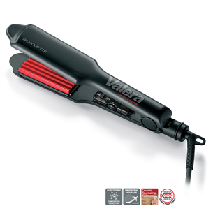 Valera Silhouette, up to 210° C, black/red - Hair crimper 647.02