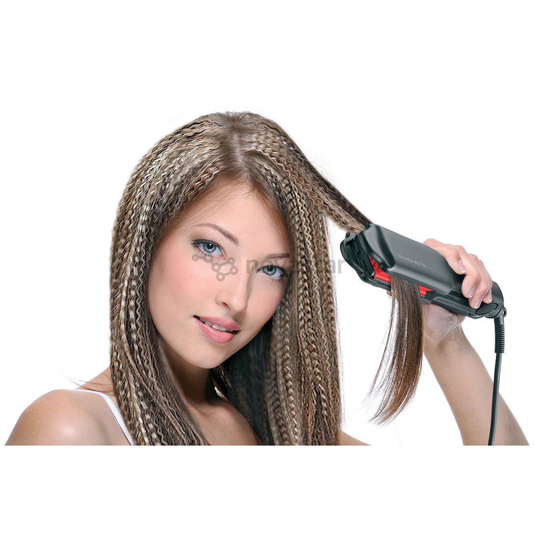 Valera Silhouette, до 210°C, черный/красный - Щипцы-гофре