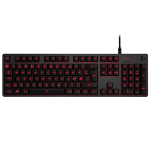 Klaviatūra Logitech G413 Nordic, Laidinė, Mechaninė, Raudona